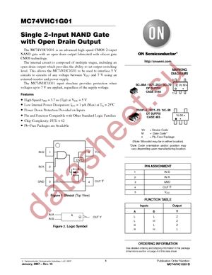 MC74VHC1G01DFT1 datasheet  